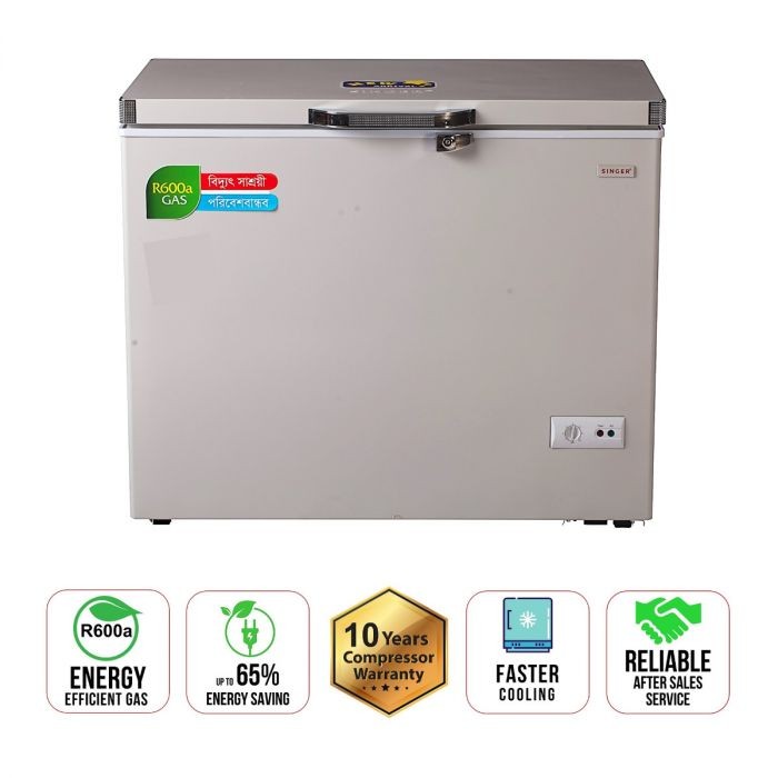 Chest Freezer 138 Litre SINGER Grey